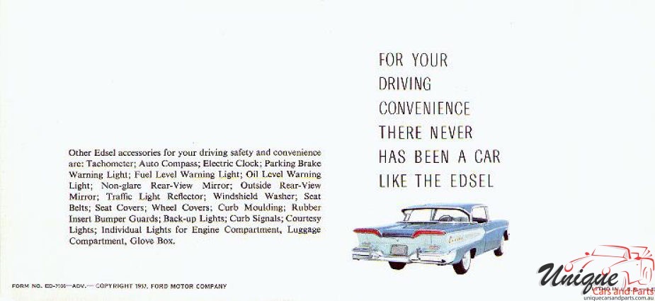1958 Edsel Features Brochure Page 9
